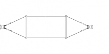 Doppelquerspanner für Tragnetz von Weichen und Kreuzungen, Stahl-Kupferseil 35 mm², mit Abspannring, ohne Isolation
