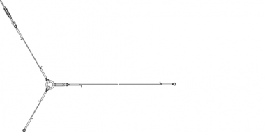 Abzug fliegend Y-Form, Stahl-Kupferseil 35 mm², mit Isolierschlaufe, mit Spannschloss