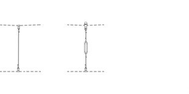 Pendule pour caténaire, fil de suspension acier inox, sans isolation
