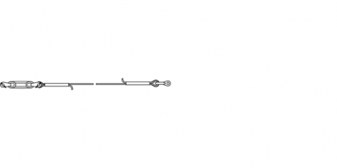 Câble de précontrainte avec boucle isolante pour amarrage fixe ou contrepoids, câble en acier 35 mm² avec boucle isolante