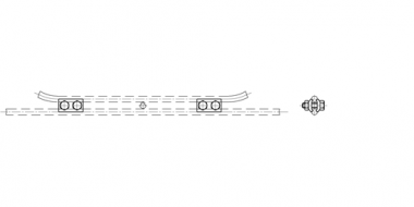 Crossing TW-TW till 60° for grooved contact wire 80-120 mm²