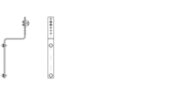 Suspension boîtier de commande d&#39;aiguillage sur transversal 26–50 mm²