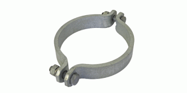 Pole clamp for round poles