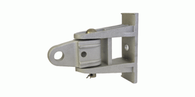 Hinge with tongue vertical, complete, to bracket