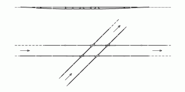 Crossing ETB-ETB, rigid, with crossing piece 85° rigid