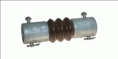 Isolateur intermédiaire avec raccord de tube, synthétique, sur tube G2.5"
