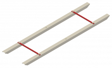 Protection channels ETB, L = 3000 mm for 2 grooved contact wires with 2 distance bars