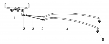 Fahrdrahtaufhängung STB mit KUSYS2, in Kurven an Ankerschiene Typ 3 B 9.5-25° mit 2 Spurhaltern M16 St Inox