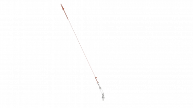 Suspension tube porteur sur câble porteur, sur tube porteur G1.5", simple, avec pendule à câble réglable, équipotentiel, avec boucle isolante