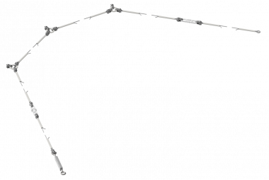 Chaîne de suspension pour 3 retenues, câble en acier 35 mm² galv., avec boucle isolante Chaîne de suspension pour 3 retenues, câble en acier 35 mm² galv., avec boucle isolante