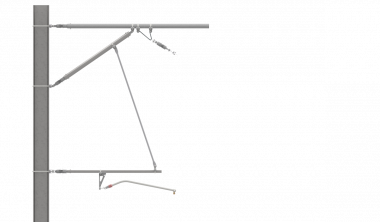 ARCAS Ausleger, halbnachgespannt (HN), Stützrohr, 30°-0°, ZUG, Lf= 1.97-2.62m