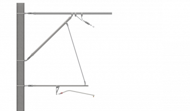 ARCAS Ausleger, halbnachgespannt (HN), Stützrohr, 30°-0°, ZUG, Lf= 2.19-2.79m