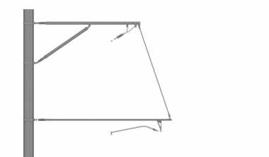 ARCAS Ausleger, halbnachgespannt (HN), Stützrohr, 30°-0°, DRUCK, Lf= 1.56-2.40m