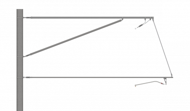 ARCAS Ausleger, halbnachgespannt (HN), Stützrohr, 30°-0°, DRUCK, Lf= 3.98-4.80m