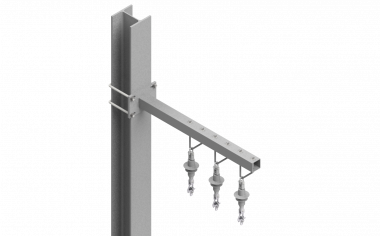 Traverse für Zusatzleitungen (3x Leiter, 3x Aufhängung)