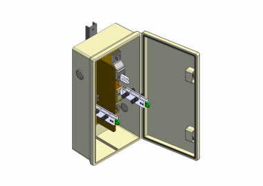Knife-blade disconnect switches with 2 knife-blades for feeding + and - (with 2 entries and 2 exits)