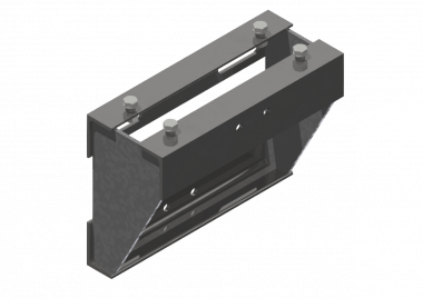 Bracket for disconnect switch Duplex and arcing horns, off-set crosswise, at the end of pole, to poles HEB 180–260