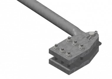 Operating rod curved complete, B= 75 mm, for disconnect switch Duplex and arcing horns