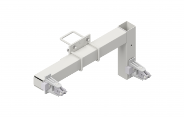 Bracket inclined complete, for suspender, for tension section, with hinge and clevis, L = 900 mm