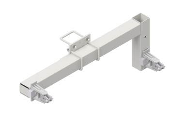 Bracket inclined complete, for suspender, for tension section, with hinge and clevis, L = 1200 mm