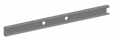 Rail de fixation, L = 410 mm sur tube G2.5"
