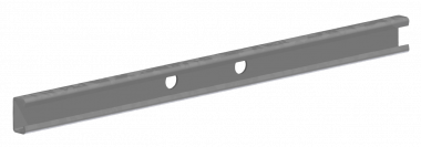 Rail de fixation sur tube G2", L = 410 mm