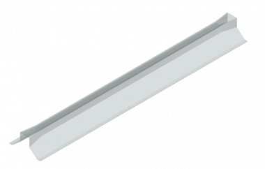 Plastic profile narrow, transparent, for troughing narrow