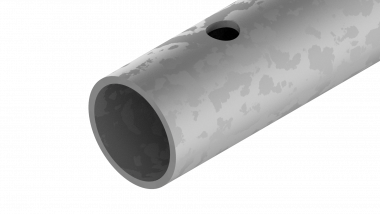 Tube porteur, acier galv. G1.5", L = 1.50 m