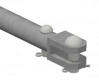 Tringlage de commande droit complet, L= 6000 mm, pour sectionneurs Duplex, à cornes et rotatif Alpha