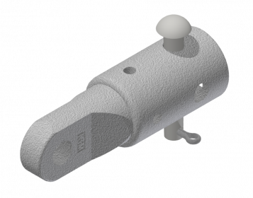Raccord de tube avec oreille, complet, sur tube Ø = 70/10 mm