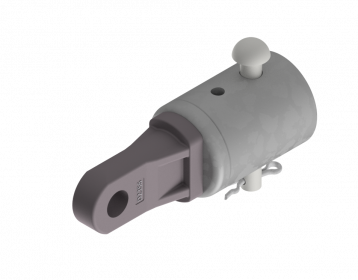 Pipe connector with tongue, complete, to pipe 2.5" Schedule 80