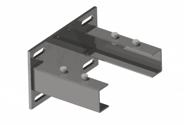 Bracket for disconnect switch Duplex and arcing horns, off-set crosswise, alongside pole HEB 180-260