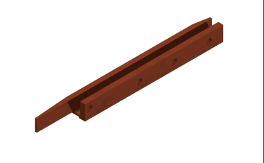 Pièce de coulisse gauche, matière synthétique