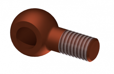 Eye bolt ½" x 35 Pipe suspension, Ms