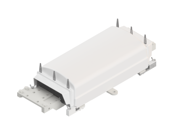 Kreuzungsstück abgespannt, U88, elektromechanisch 10° komplett mit Abspannrahmen, Antrieb 24 V DC, 30 mm/s