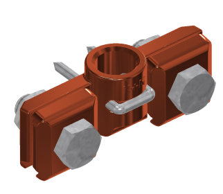Fahrdrahtklemme komplett, mit Ringnut Ø = 16 mm
