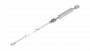 Seilanker einfach an Rundmaste-Rundmaste oder Rundmaste-Mauerbolzen, Stahlseil 35 mm² fverz, ohne Isolation