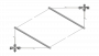 Doppelquerspanner für Tragnetz von Weichen und Kreuzungen, Stahlseil 35 mm² fverz, mit Abspannring, ohne Isolation