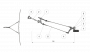 Suspension de ligne de contact TB avec boucle isolante, en courbes, sur retenue volante câble en acier/acier-cuivre 10.5-14° avec griffe de courbe type 3, M16