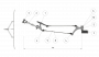 Fahrdrahtaufhängung TB mit Isolierschlaufe, in Kurven, an Abzug fliegend Stahl-/Stahlkupferseil 14.5-30° mit Kurvenschiene Typ 4, M16
