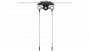 Suspension isolateur de section sur transversal double acier/acier-cuivre 26-50 mm² avec KUSYS isolateur et fil de suspension en Inox