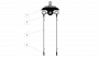 Suspension isolateur de section sur transversal double acier/acier-cuivre 26-50 mm², avec oeillet de suspension
