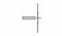 Suspension de ligne de contact TB avec corps isolé type 1, en alignement sur rail d'ancrage type 3 b 0-2.5° pendule