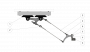 Suspension de ligne de contact TB avec corps isolé type 2, en courbes sur rail d'ancrage type 3 b 5.5-7.5° avec griffe de courbe type 1, M16