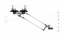 Contact wire suspension ETB with line insulator type 2, in curves to pipe G2.5" 10.5-14° with curve rail type 3, M16