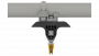 Fahrdrahtaufhängung TB mit Isolierkörper KUSYS1 und Gewindebolzen M16, an Auslegerrohr G2", starr 0-4° mit Fahrdrahtklemme M16