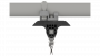 Suspension de ligne de contact TB avec corps isolé KUSYS, sur tube G2", rigide 1-2.5° avec griffe de fil de contact court M16