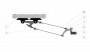 Suspension de ligne de contact TB avec corps isolé type 2, en courbes sur rail d'ancrage type 3 b 14.5-30° avec griffe de courbe type 4, M16