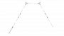 Flachkette für 2 Abzüge, Stahlseil 35 mm² fverz, mit Isolierschlaufe