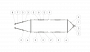 Doppelquerspanner für Streckentrenner-Aufhängung, mit Einspeisung, Stahlseil 35 mm² fverz, mit Abspannring, mit Isolierschlaufe und Spreizrohr isoliert